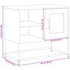 vidaXL Meuble TV rose 68x39x60,5 cm acier