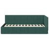 vidaXL Cadre de lit d'angle Vert fonc&eacute; 90 cm x 190 cm Velours
