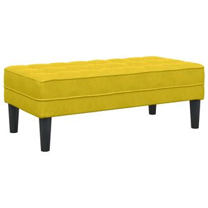 vidaXL banc avec coussin Jaune 113 x 57 x 39 cm Velours