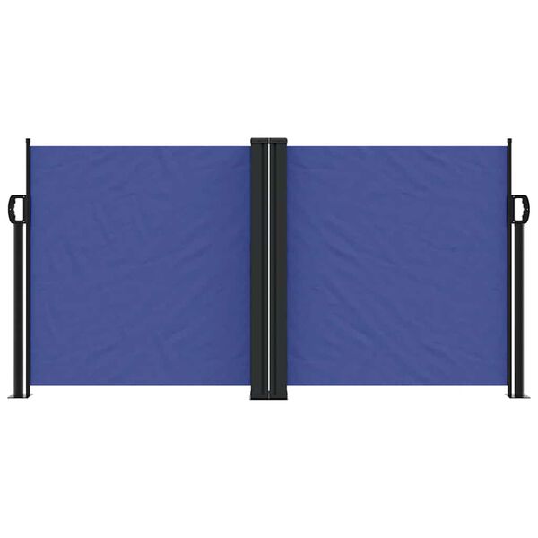 vidaXL Auvent lat&eacute;ral r&eacute;tractable bleu 120x1200 cm