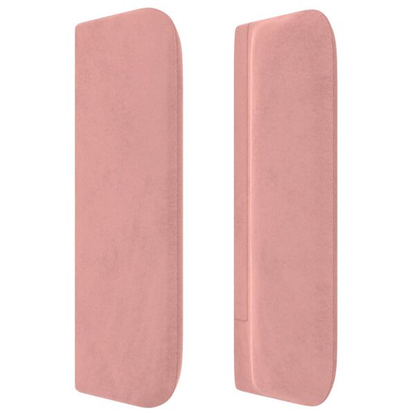 vidaXL T&ecirc;te de lit avec oreilles Rose 183x16x78/88 cm Velours