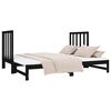 vidaXL Lit coulissant sans matelas noir 2x(90x190) cm