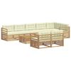 vidaXL Ensemble de canap&eacute;s d'ext&eacute;rieur 9 pcs Blanc et cr&egrave;me