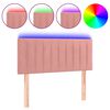 vidaXL T&ecirc;te de lit &agrave; LED Rose 90x5x78/88 cm Velours