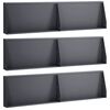 vidaXL Mur de sout&egrave;nement 6 pc 80 x 12 x 50 cm Acier Anthracite