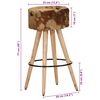 vidaXL Tabourets de bar lot de 2 cuir véritable et bois de manguier