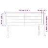 vidaXL T&ecirc;te de lit &agrave; LED Cr&egrave;me 147x16x78/88 cm Tissu