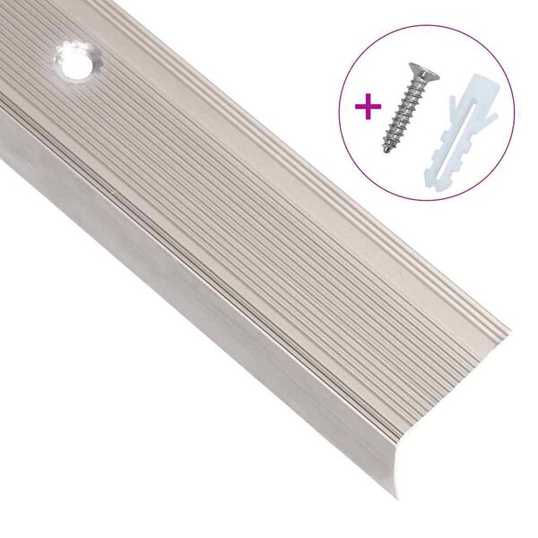vidaXL Nez de marche forme en L 5 pcs aluminium 100 cm champagne