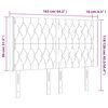 vidaXL T&ecirc;te de lit &agrave; LED Rose 163x16x118/128 cm Velours