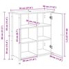vidaXL Buffet Ch&ecirc;ne noir 70 x 30 x 80 cm Bois d'ing&eacute;nierie