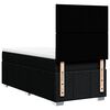 vidaXL Sommier &agrave; lattes de lit avec matelas Noir 90x190 cm Tissu