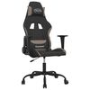 vidaXL Chaise de jeu Noir et taupe Tissu