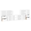 vidaXL Meubles TV 5 pcs avec rangement ODDA blanc bois de pin massif