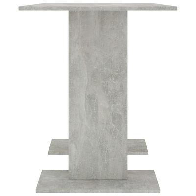 vidaXL Table de salle à manger Gris béton 110 x 60 x 75 cm Aggloméré