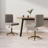 vidaXL Chaises pivotantes &agrave; manger lot de 2 gris clair velours