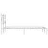 vidaXL Cadre de lit m&eacute;tal sans matelas et t&ecirc;te de lit blanc 120x200 cm