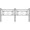 vidaXL T&ecirc;te de lit m&eacute;tal noir 200 cm