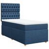 vidaXL Sommier &agrave; lattes de lit avec matelas Bleu 90x200 cm Tissu