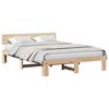 vidaXL Cadre de lit avec t&ecirc;te de lit Naturel 160 x 200 cm Pin massif