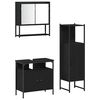 vidaXL Ensemble de mobilier de salle de bain 3 pc Noir