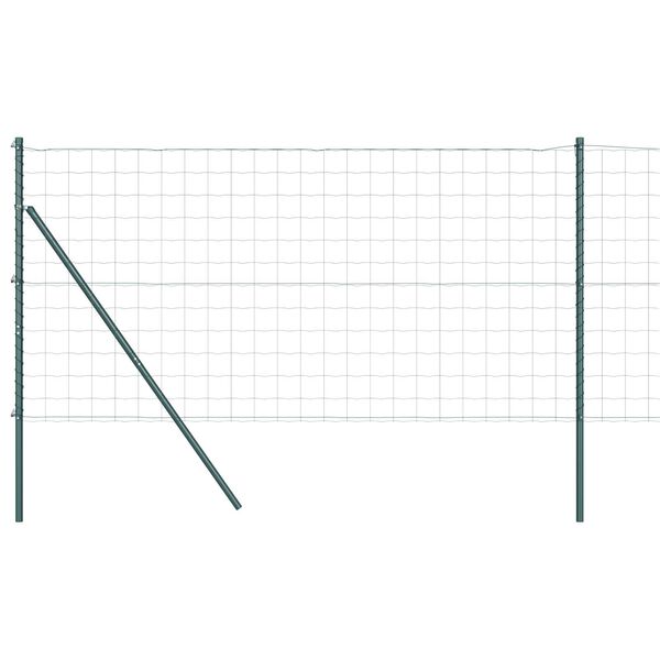 vidaXL Cl&ocirc;ture avec poteau Vert 1,2 x 10 m Acier