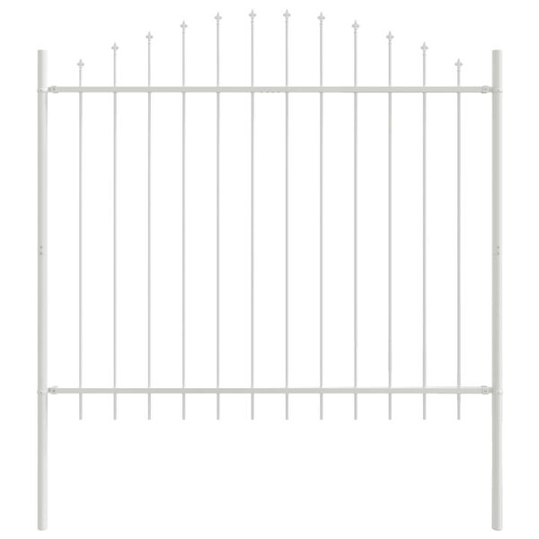 vidaXL Cl&ocirc;ture de jardin 2 pcs Blanc 170 x 165 cm