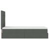 vidaXL Lit ottoman avec matelas gris fonc&eacute; 90x200 cm tissu