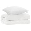 vidaXL Ensemble de Duvet avec oreiller 2 pi&egrave;ces Blanc Microfibre