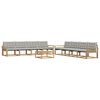 vidaXL Ensemble de canap&eacute;s d'ext&eacute;rieur 9 pc Blanc et gris clair