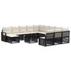 vidaXL Ensemble de canap&eacute; de jardin 13 pc Noir polyrotin