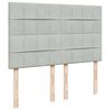 vidaXL Sommier &agrave; lattes de lit et matelas Gris clair 160x200cm Velours