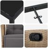 vidaXL Ensemble de salle &agrave; manger pour jardin 9 pcs Beige polyrotin