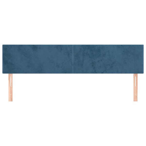vidaXL Têtes de lit 2 pcs Bleu foncé 80x5x78/88 cm Velours