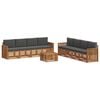 vidaXL Ensemble de canap&eacute;s d'ext&eacute;rieur 9 pc Naturel et Anthracite