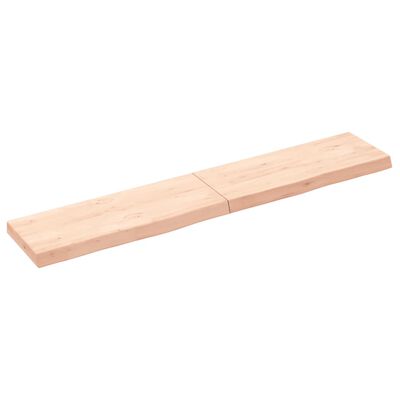 vidaXL Comptoir de salle de bain 160x30x(2-6)cm bois massif non traité