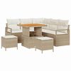 vidaXL Ensemble de canap&eacute; de jardin avec coussin 8 pcs Beige et cr&egrave;me