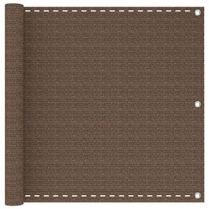 vidaXL &Eacute;cran de balcon Marron 75 x 700 cm HDPE et Aluminium