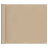 vidaXL &Eacute;cran de balcon Beige 100 x 700 cm Tissu Oxford