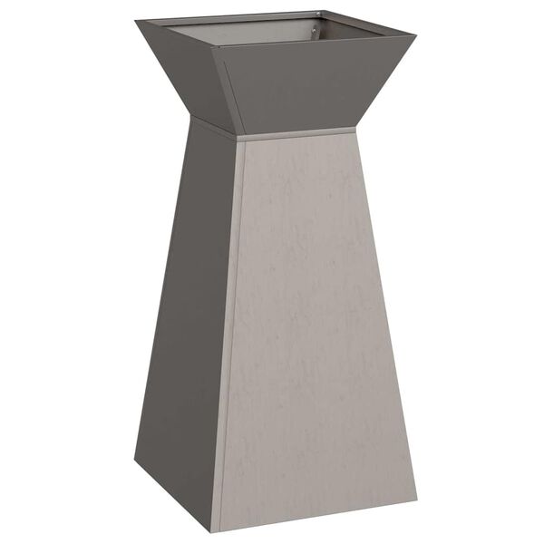 vidaXL Jardini&egrave;re &agrave; pilier Argent 35 x 35 x 73 cm Acier patin&eacute;