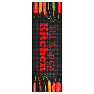 vidaXL Tapis de sol de cuisine lavable Hot&Spicy 45x150 cm