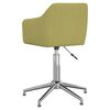 vidaXL Chaise pivotante de salle &agrave; manger Vert Tissu