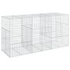 vidaXL Panier gabion avec couvercle 300x100x150 cm fer galvanis&eacute;