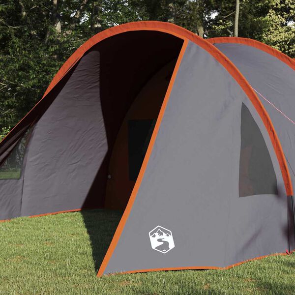 vidaXL Tente tunnel avec toit Gris et orange 778 x 356 x 210 cm
