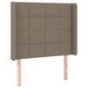 vidaXL Sommier &agrave; lattes de lit matelas LED Taupe 80x200cm Tissu