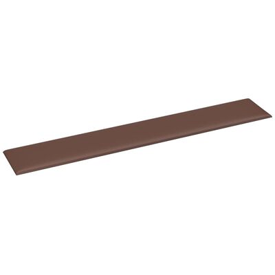 vidaXL Panneaux muraux 12 pcs Marron 90x15 cm Similicuir 1,62 m²