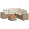 vidaXL Salon de jardin avec coussins 6 pcs beige r&eacute;sine tress&eacute;e