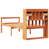 vidaXL Lit biblioth&egrave;que sans matelas cire marron 75x190 cm pin massif