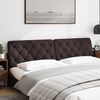 vidaXL Coussin de t&ecirc;te de lit marron fonc&eacute; 200 cm tissu