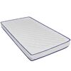 vidaXL Lit avec matelas à mémoire de forme Blanc Similicuir 160x200 cm