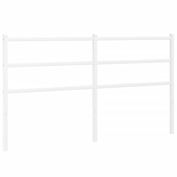 vidaXL T&ecirc;te de lit de remplacement m&eacute;tal blanc 150 cm